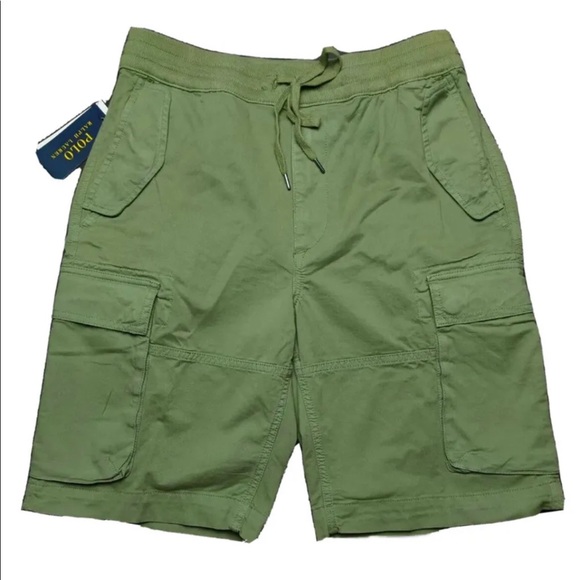 Polo Ralph Lauren Olive Green Utility Surplus Chino Cargo Shorts